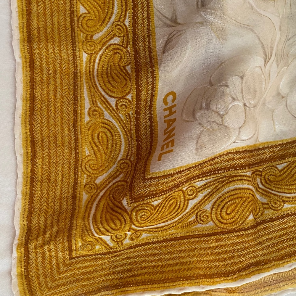 Authentic Chanel silk scarf